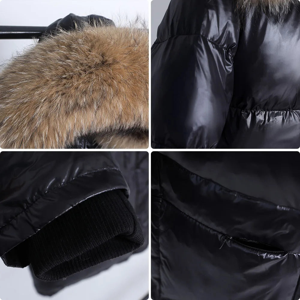 Fur Collar Hooded Down Jacket