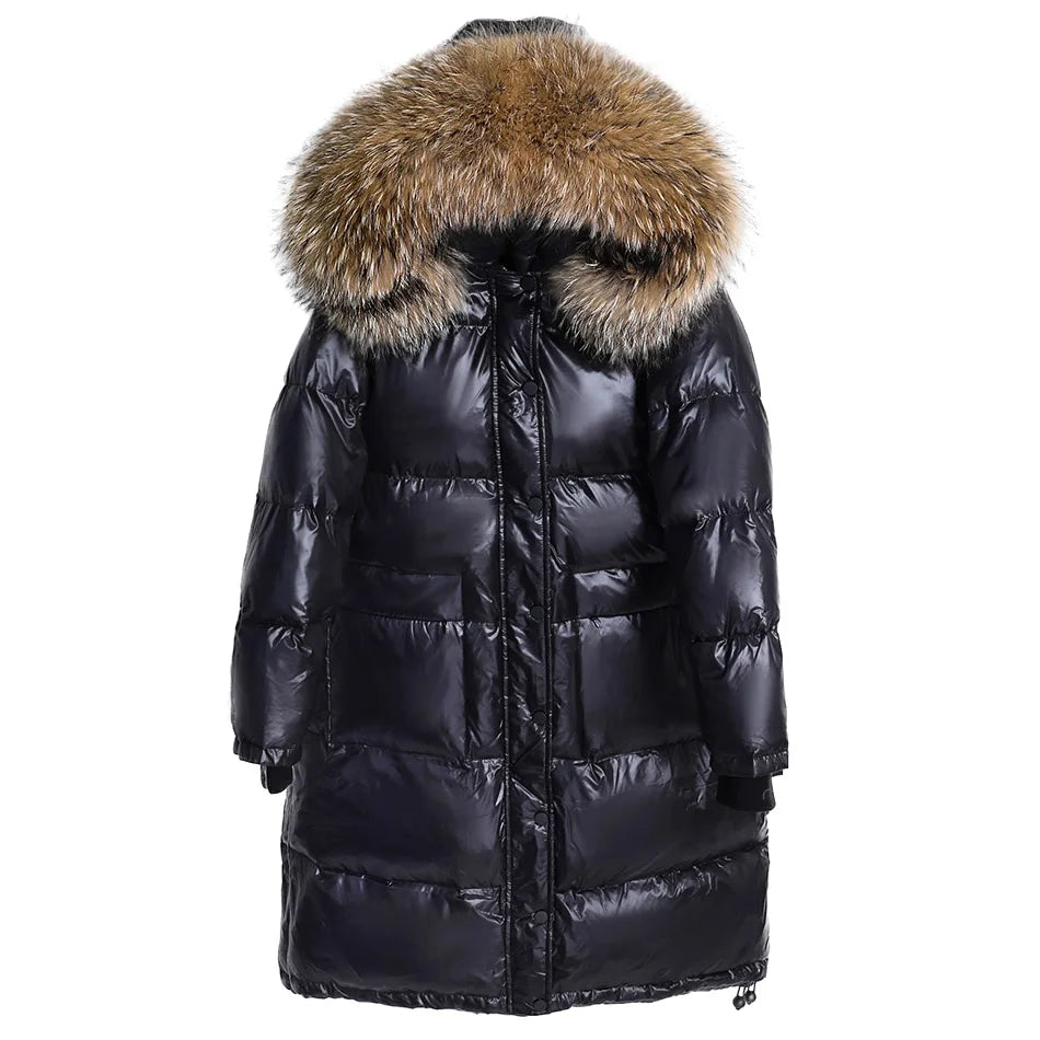 Fur Collar Hooded Down Jacket