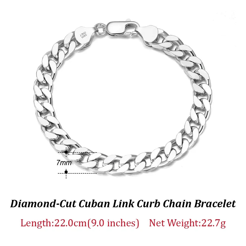 Italian Silver Cuban Bracelet