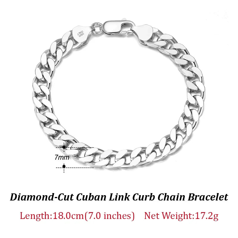 Italian Silver Cuban Bracelet