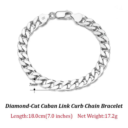 Italian Silver Cuban Bracelet