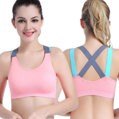 Cross-Strap Wireless Push-Up Bra