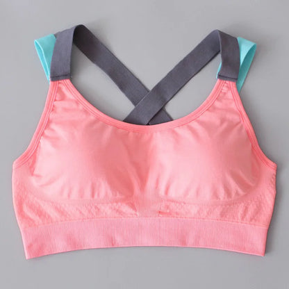 Cross-Strap Wireless Push-Up Bra