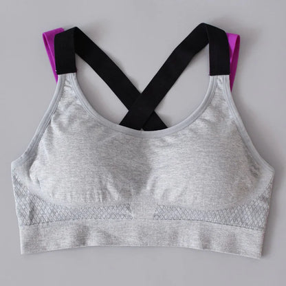 Cross-Strap Wireless Push-Up Bra