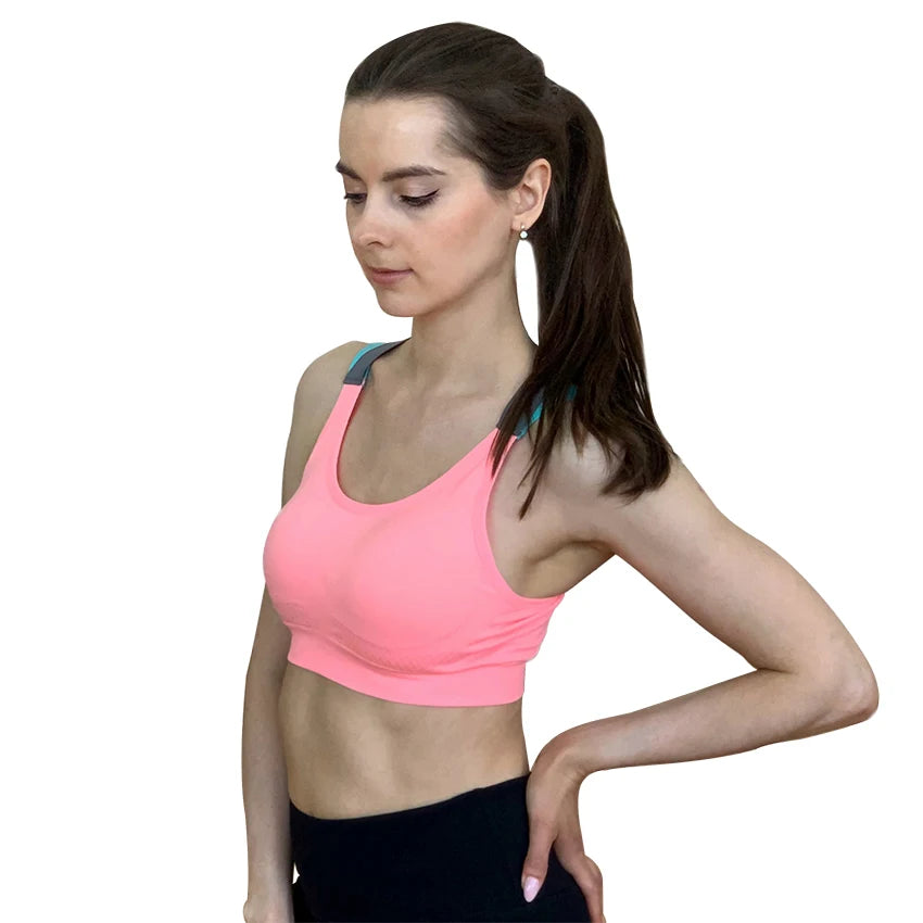 Cross-Strap Wireless Push-Up Bra
