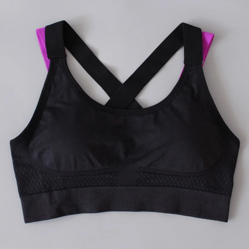 Cross-Strap Wireless Push-Up Bra