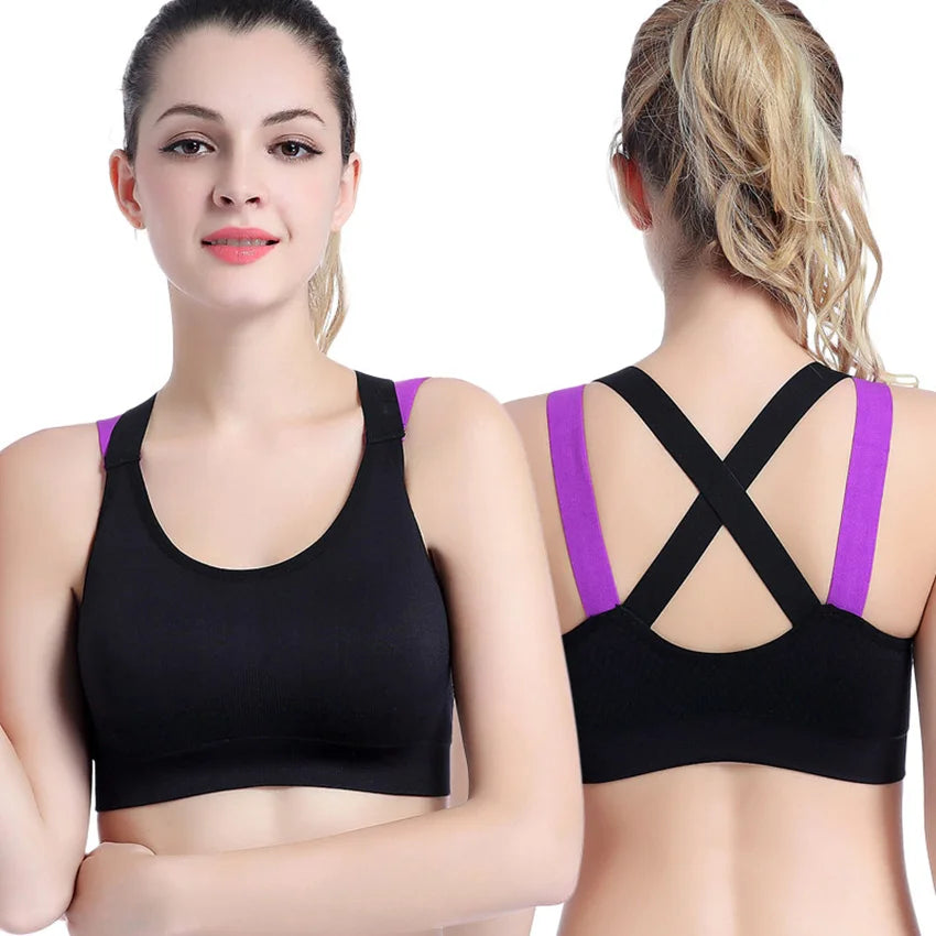 Cross-Strap Wireless Push-Up Bra