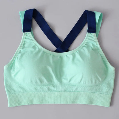 Cross-Strap Wireless Push-Up Bra