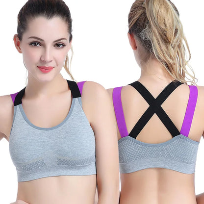 Cross-Strap Wireless Push-Up Bra