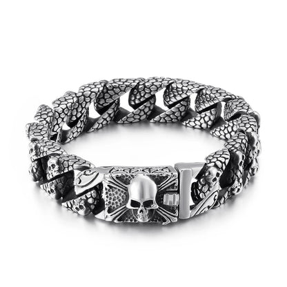 Neo-Gothic Skeleton Charm Bracelet