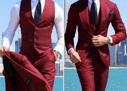 Classy Three-Piece Bridegroom Tuxedo