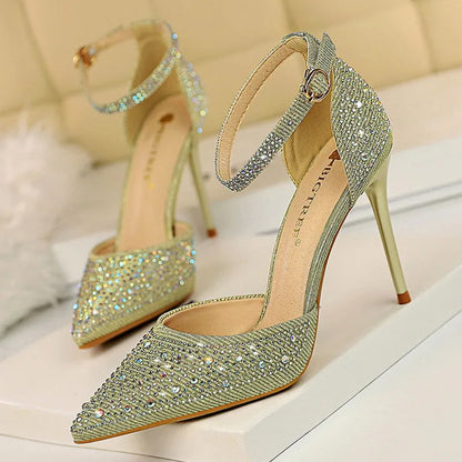 Rhinestone Stiletto Pumps