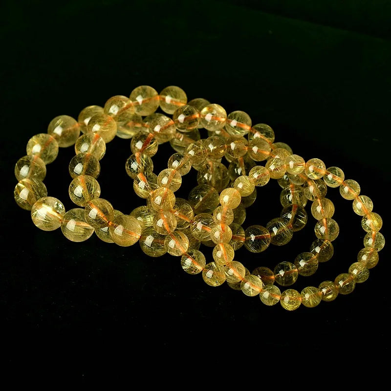 Gold Rutilated Quartz Bracelet