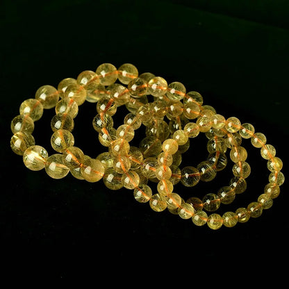 Gold Rutilated Quartz Bracelet