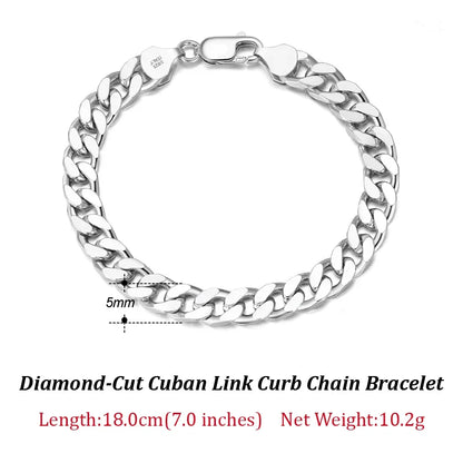 Italian Silver Cuban Bracelet