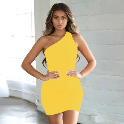 One-Shoulder Bodycon Mini Dress