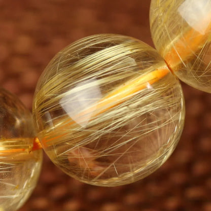 Gold Rutilated Quartz Bracelet