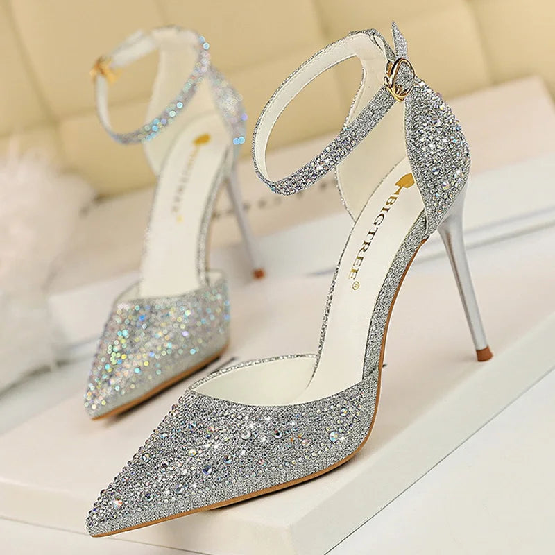 Rhinestone Stiletto Pumps