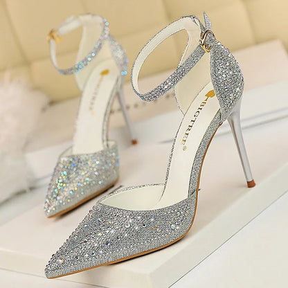 Rhinestone Stiletto Pumps