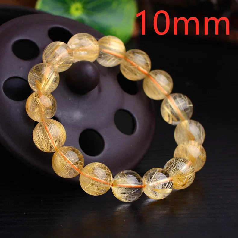 Gold Rutilated Quartz Bracelet