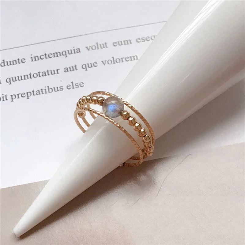 Gold Filled Moonstone Ring