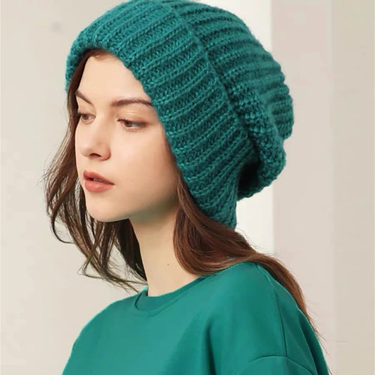 Knit Wool Blend Beanie