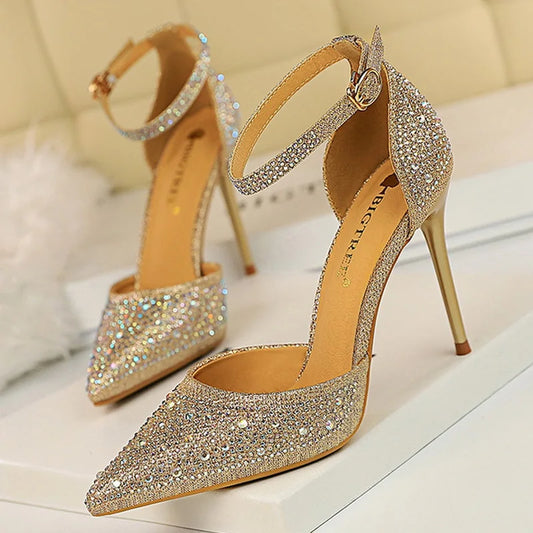 Rhinestone Stiletto Pumps
