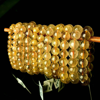 Gold Rutilated Quartz Bracelet