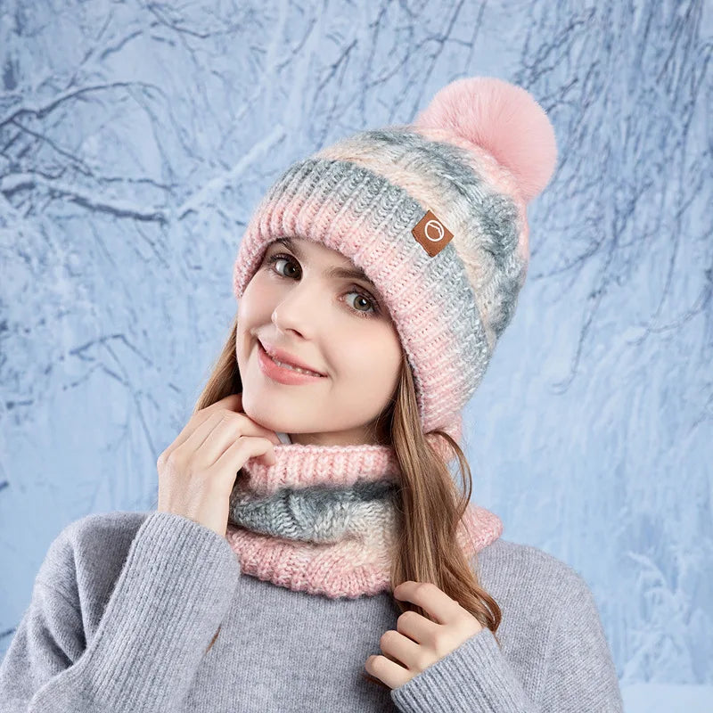 Knit Hat and Scarf Set