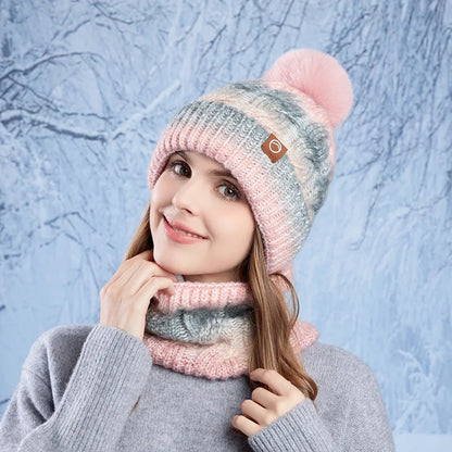 Knit Hat and Scarf Set