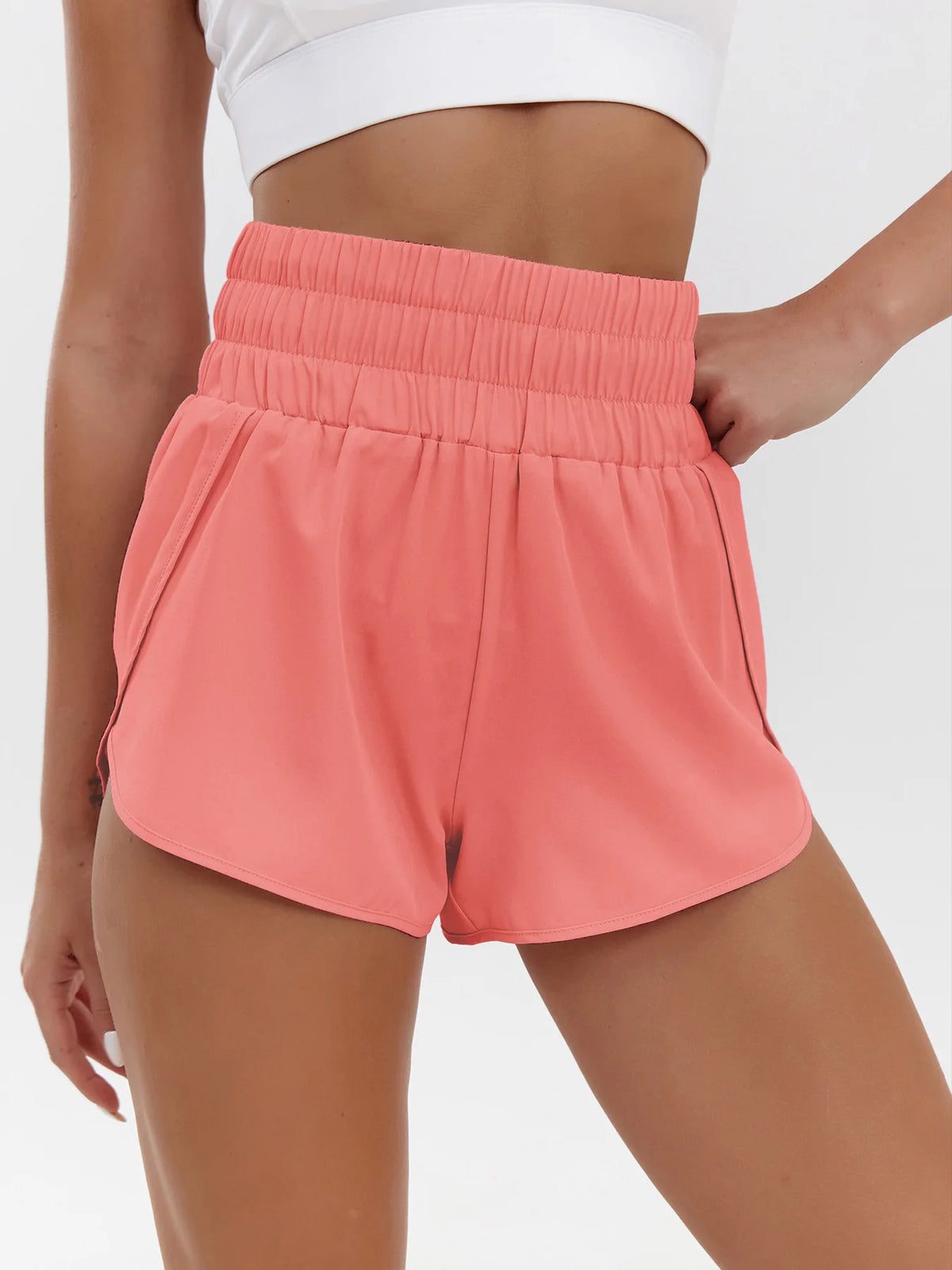 Loose Elastic-Waist Shorts