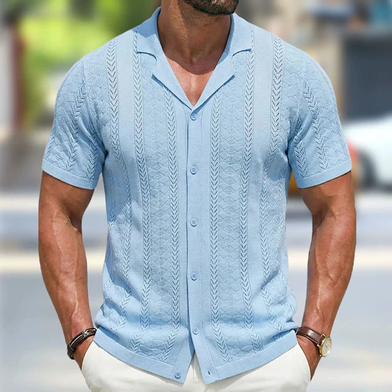 Casual Knit Polo Shirt
