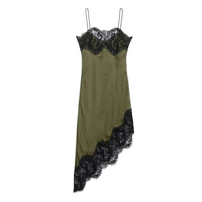 Side-Zip Lace Maxi Dress