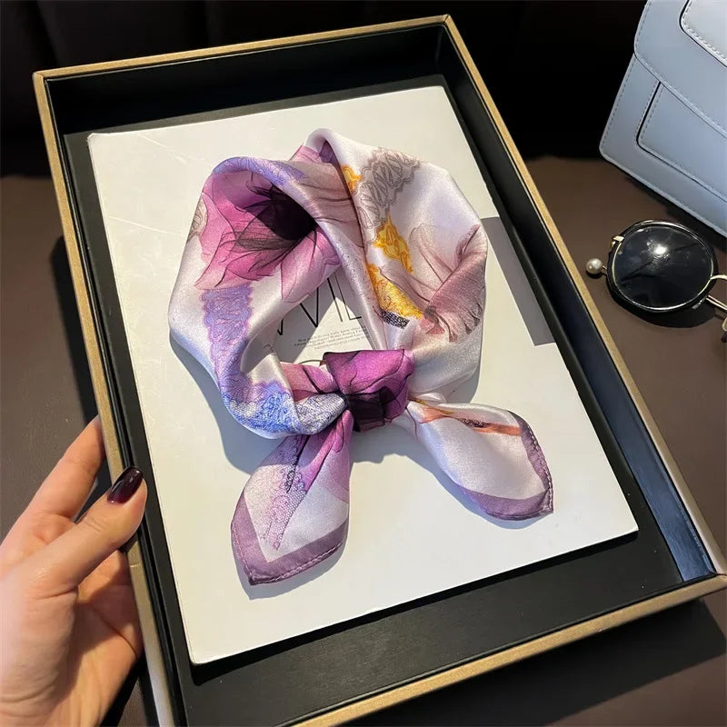 Pure Silk Foulard Square Scarf