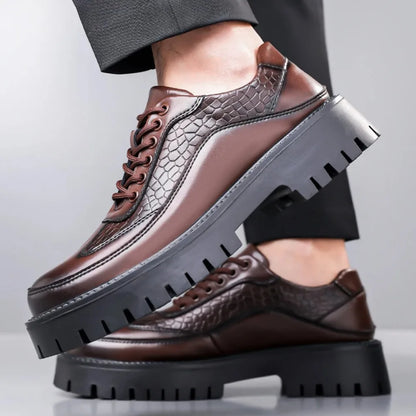 Brown Leather Retro Shoes