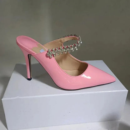 Silk Beaded Mule Sandals