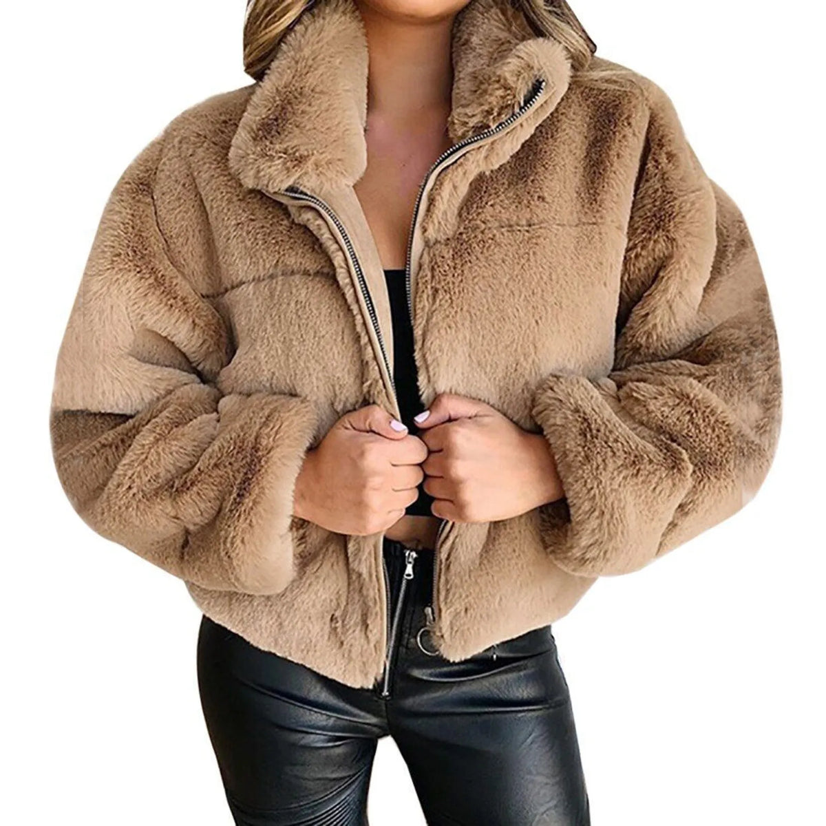Short Zip Cardigan Coat
