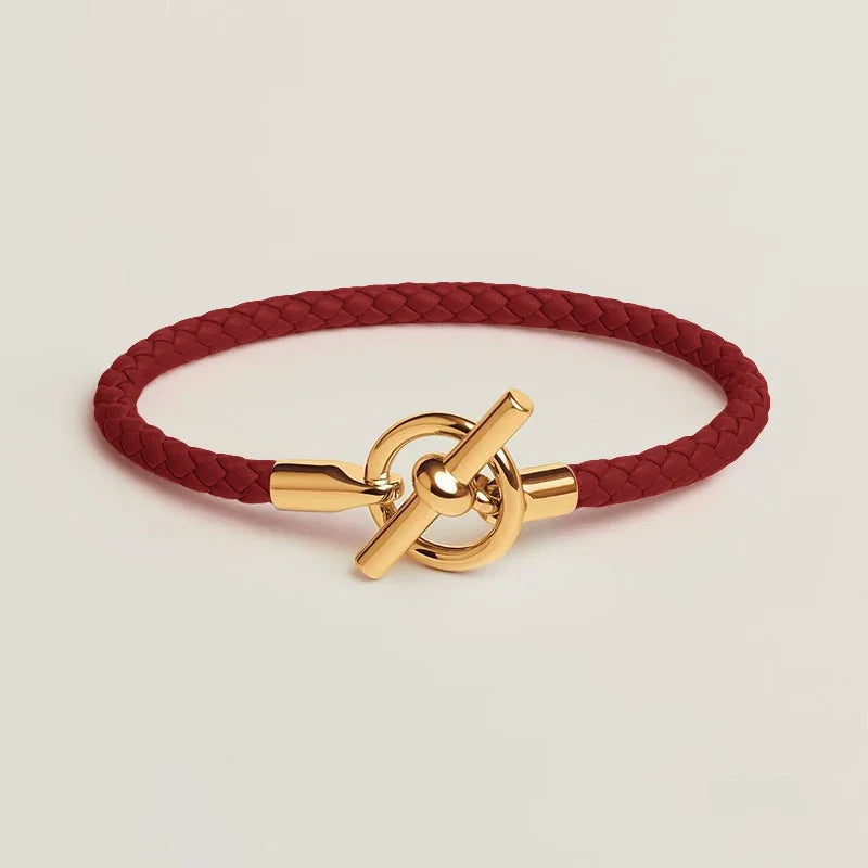 Executive Lock-Key Leather Bracelet