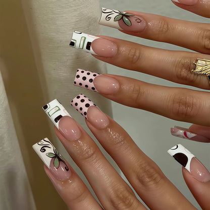 Glossy French Press On Nails