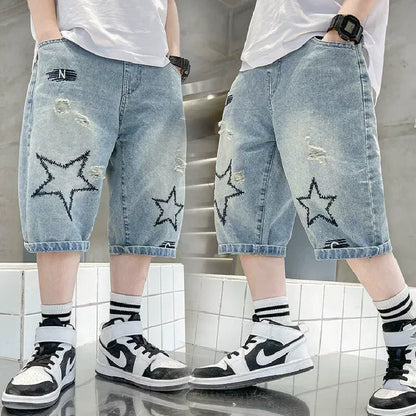 Kids Straight Denim Shorts