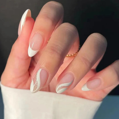Wine Red Almond Press On Nails