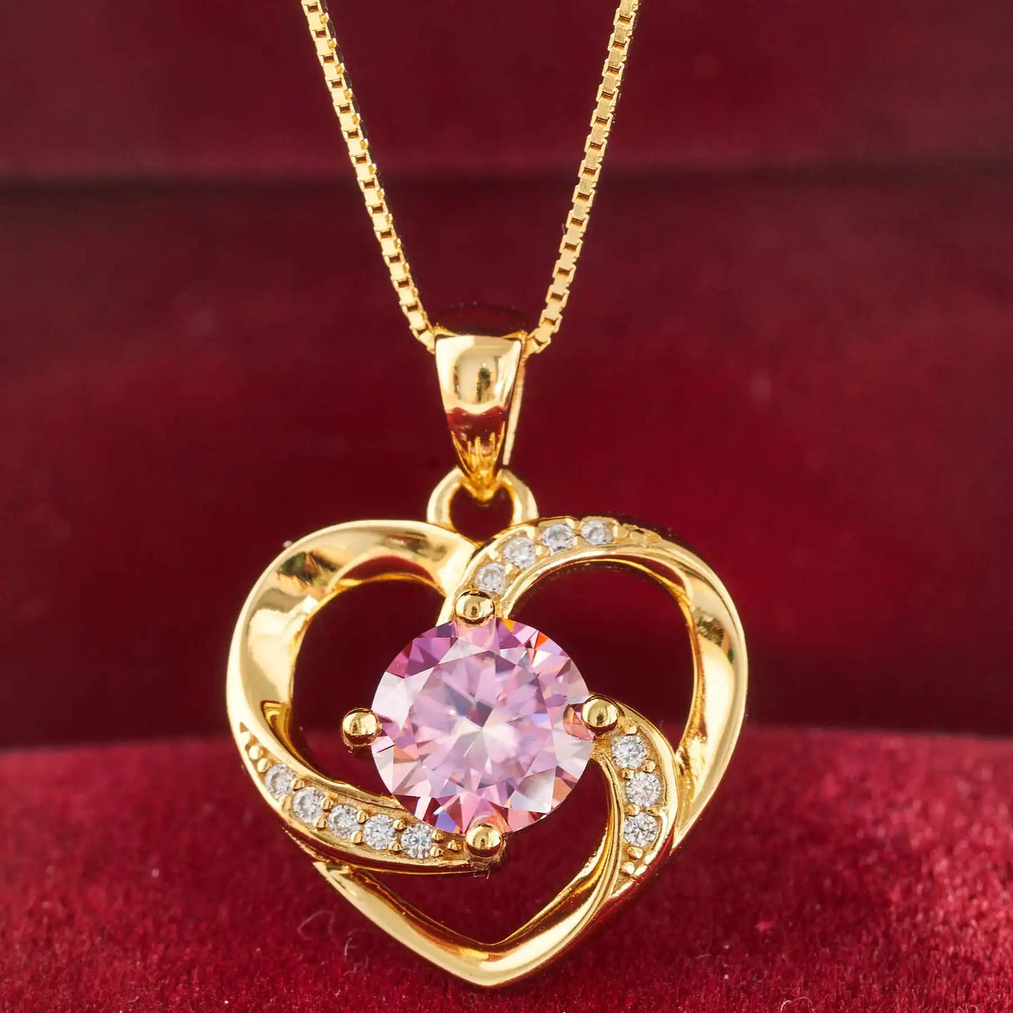 Moissanite Heart Necklace