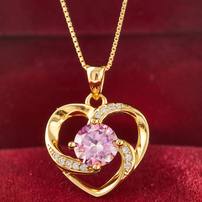 Moissanite Heart Necklace