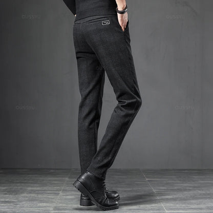 England Plaid Stretch Dress Pants