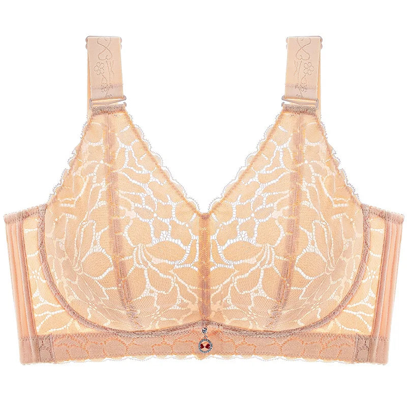 Floral Print Gathered Bra