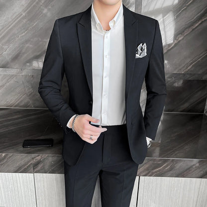 Slim-Fit Wedding Business Suit Set