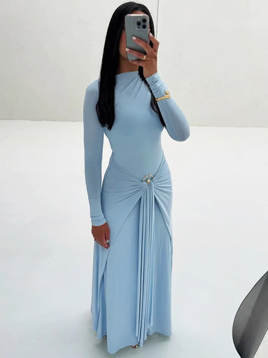 Elegant Ruched Maxi Dress