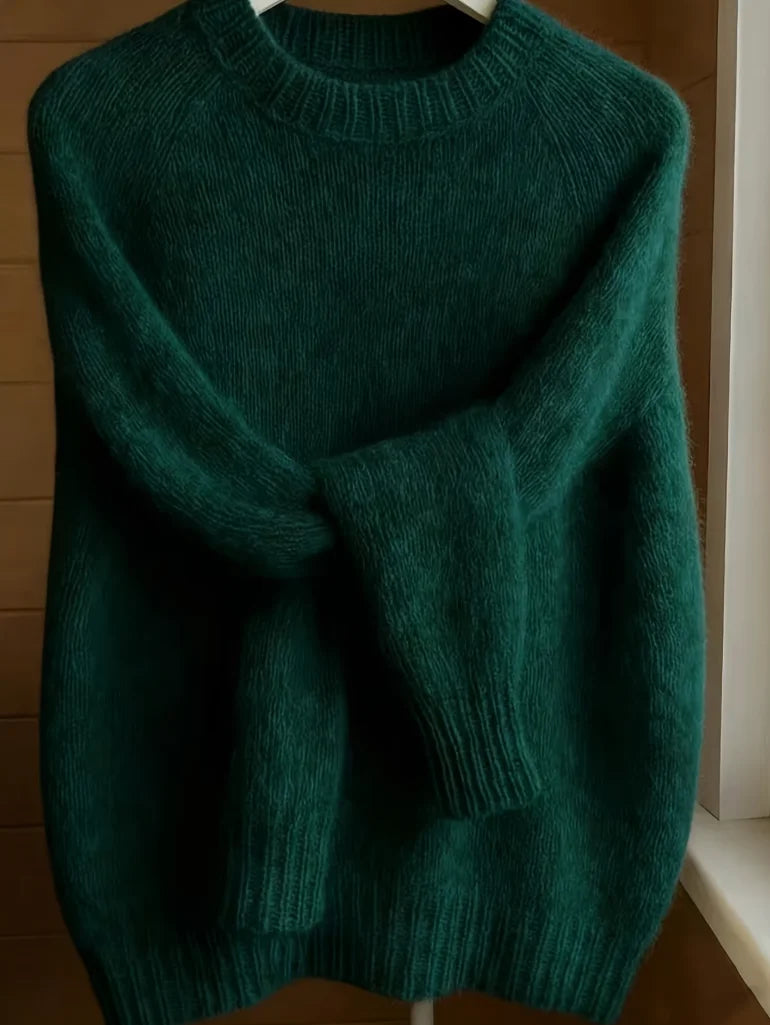 Wool Blend Round Neck Sweater