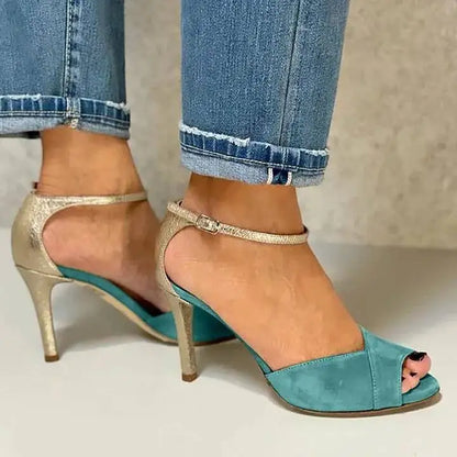 Chain Peep Toe Office Heels