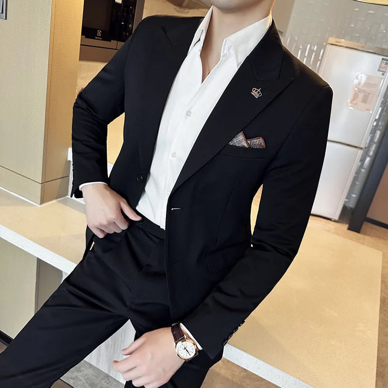 Italian Slim-Fit Luxury Wedding Suit